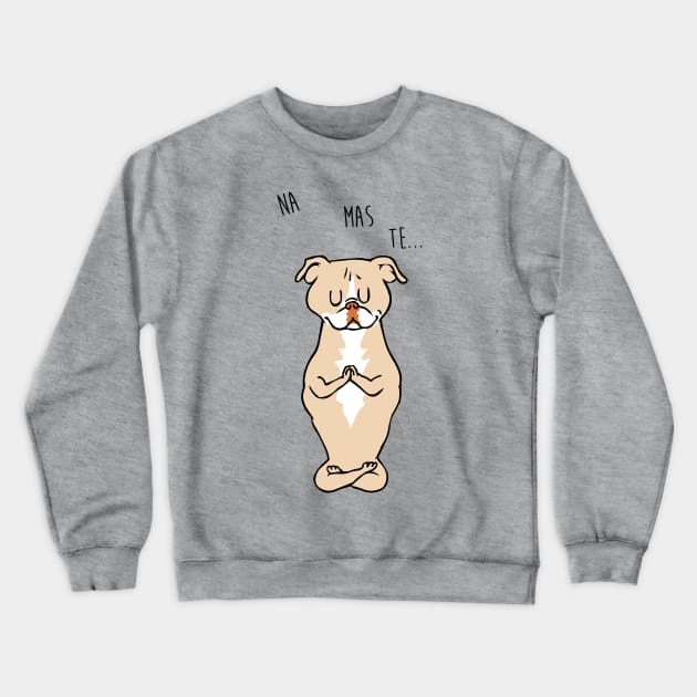 NAMASTE American Pit Bull Terrier Crewneck Sweatshirt by huebucket